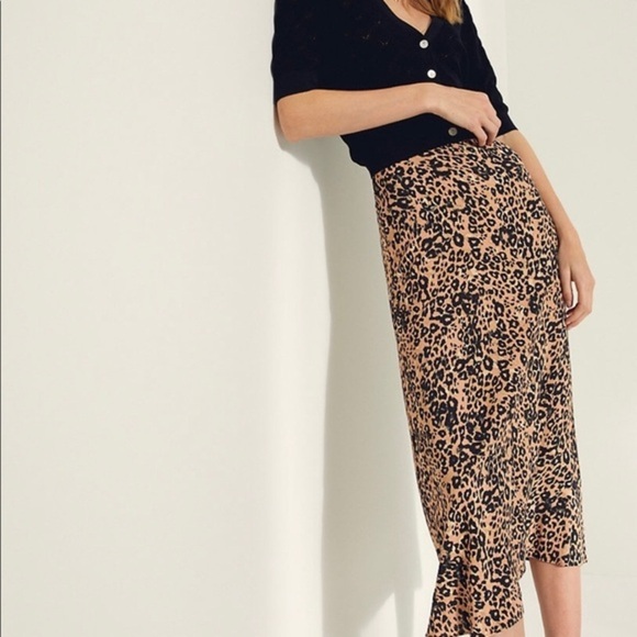 Aritzia/ Wilfred  Midi Printed Skirt - Picture 1 of 2